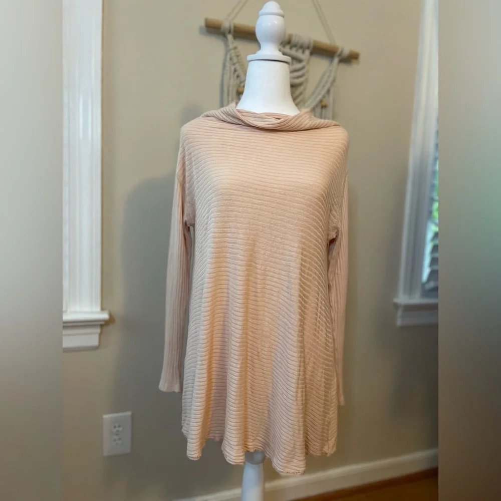 FREE PEOPLE We The Free Lover Rib Thermal Top in Pink Size S